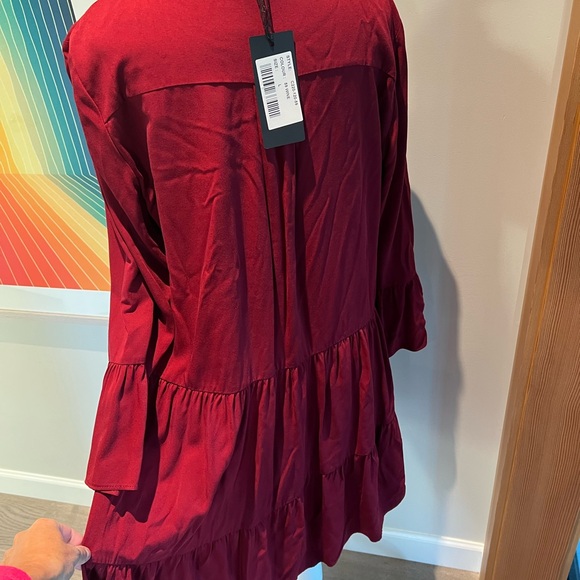 Unworn wine coloured empire waist dress. - Picture 5 of 5